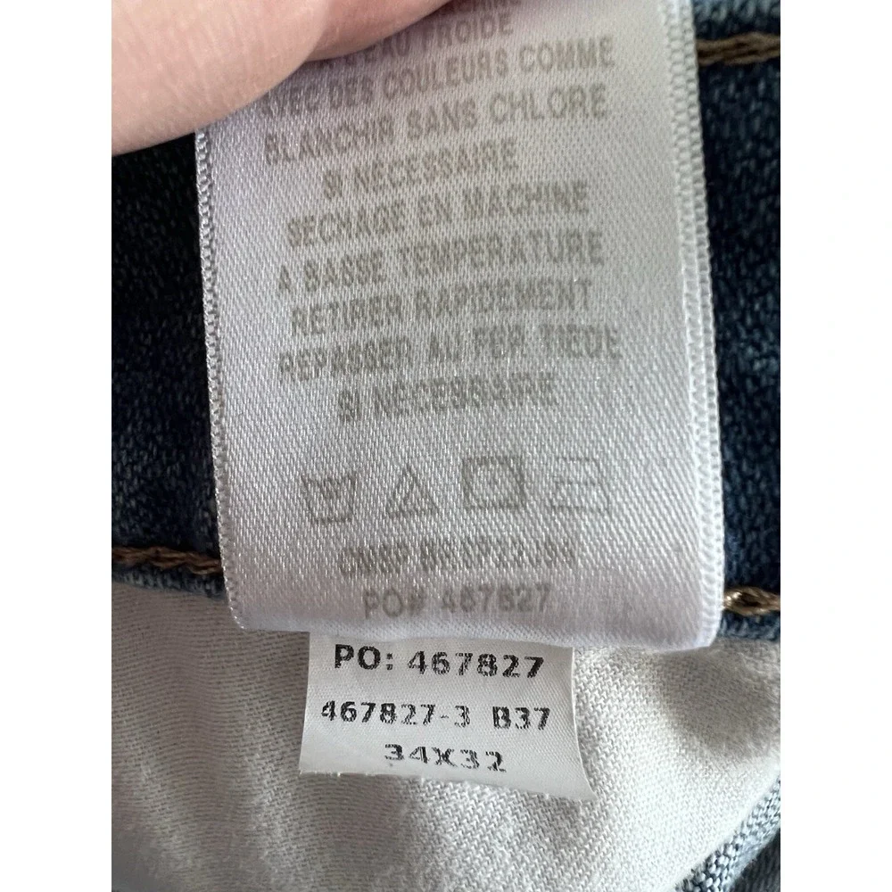 Blue Ranchwear Jeans‎ Mens 34x32 Blue Straight Denim Pants Cowboy Med Wash 32x31